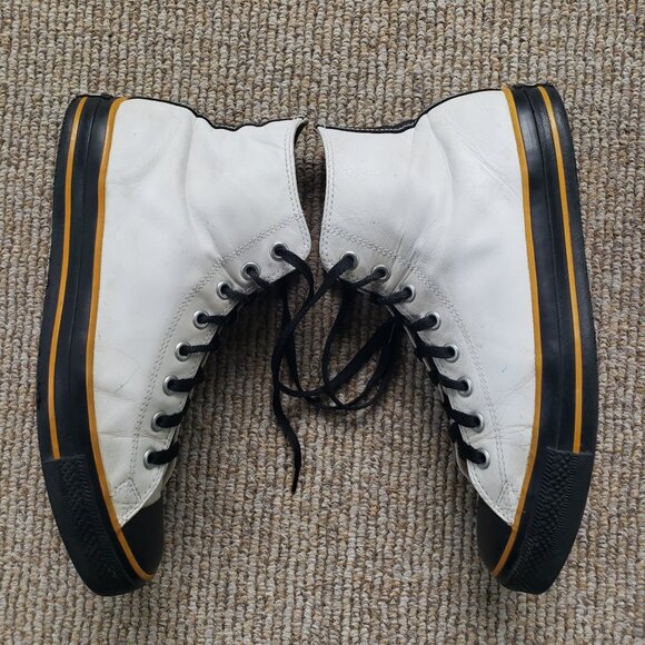 VTG Converse Chuck Taylor All Star Leather High Top Sneakers Womens 12  Mens 10 - Picture 5 of 10